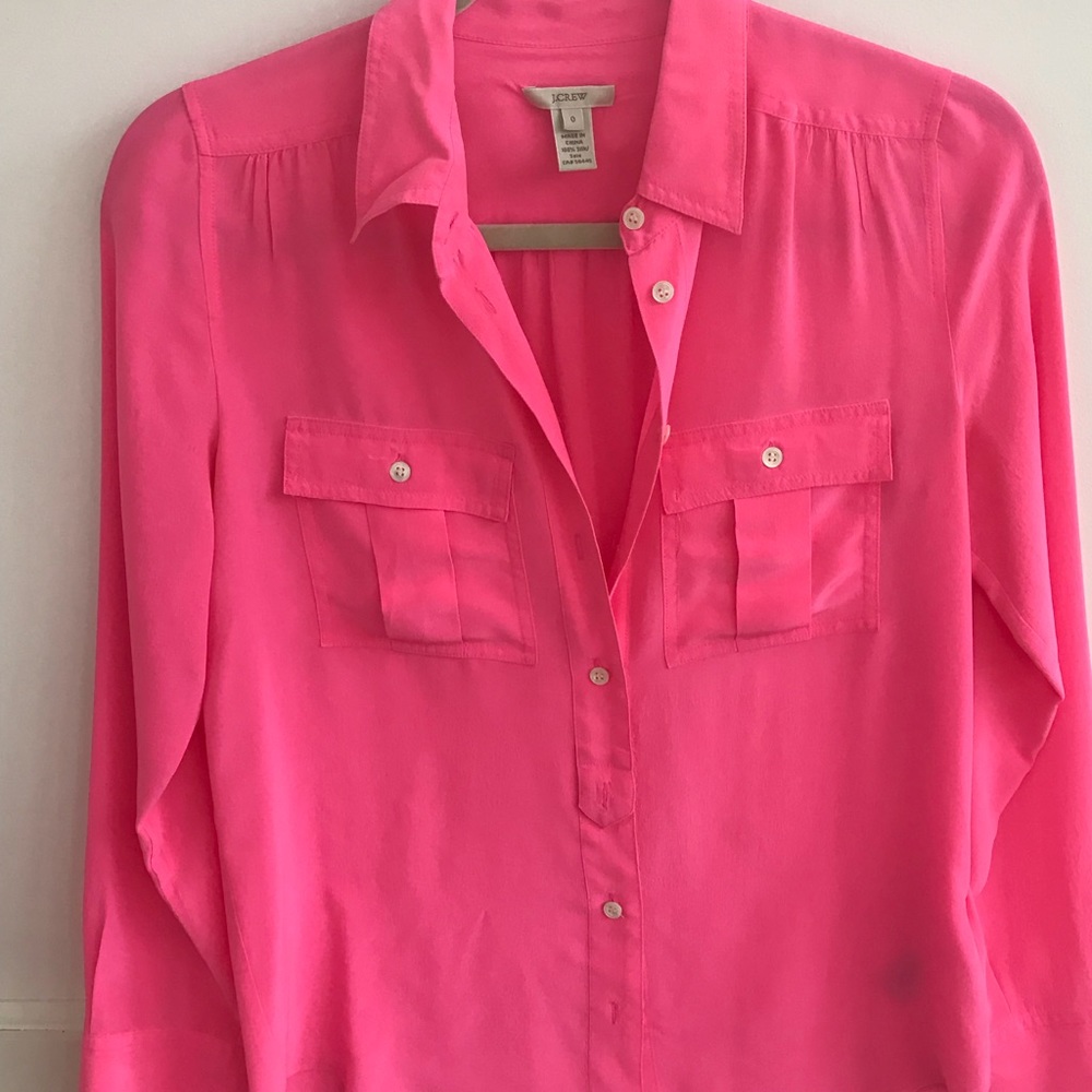 J.Crew silk boy button down - Picture 2 of 3